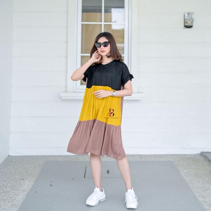 NEW Daster Remaja Midi Dress Lolipop Busui Resleting Kekinian Jumbo