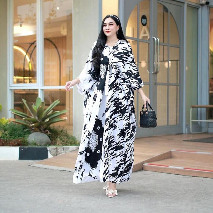 Kaftan tali muslimah bahan rayon tebal || baju kaftan viral / baju kaftan lebaran 2024 / baju muslim