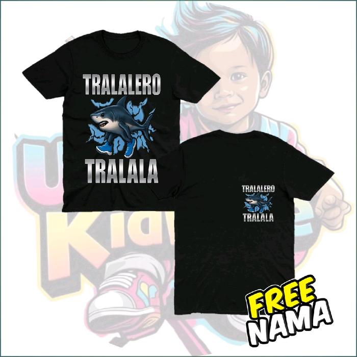 (BISA COD)) KAOS t-shirt ANAK LAKI-LAKI PEREMPUAN ANOMALI TRALALA TRALALERO BAJU T- SHIRT ANAK