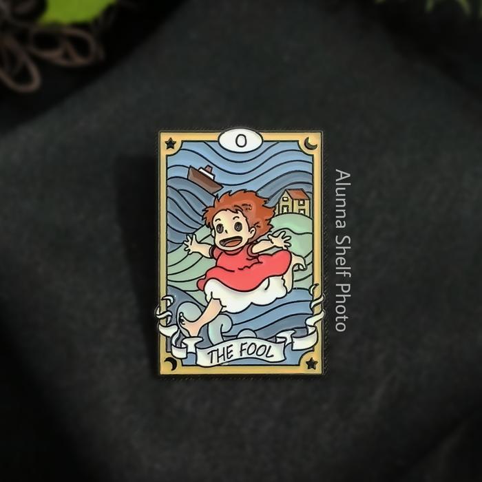 Pin Enamel Ponyo Anime | Tarot Ramen | Bros Brooch Aksesoris - Kartu Tarot