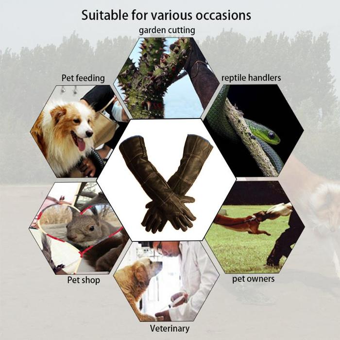 Upgraded Pet Gloves Beauty DOG CAT Bath Gloves Strengthen Leather