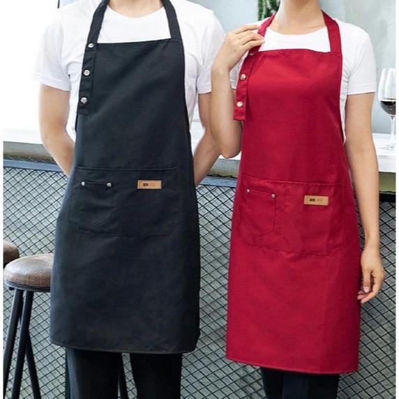 Celemek Korean Style Bahan Kain American Drill Bahan Tebal Lembut