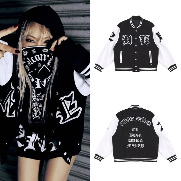 Varsity Jacket BLACKJACKS 2NE1 Welcome Back Tour 2024 CL Trendy Korean Style Size S M L XL XXL 2XL X