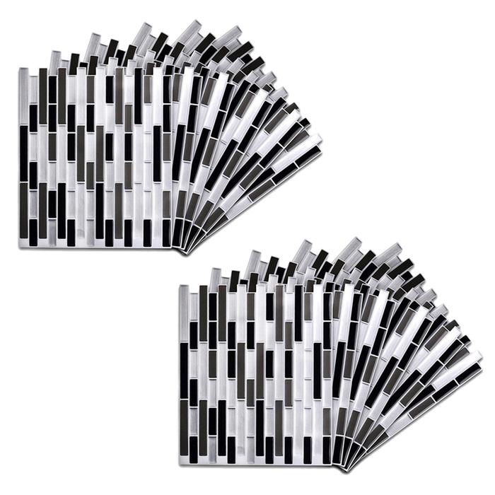 2X Stiker Dinding 3D Bata Wallpaper Ubin untuk Dapur Kamar Mandi