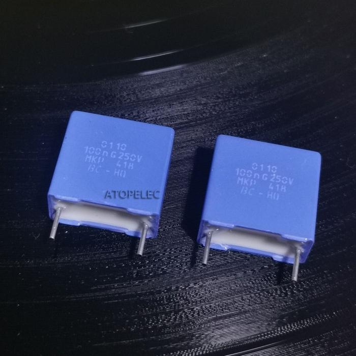 10 Buah Visbay BC 0.1UF/250V 2% MKP418 Kapasitor Film HIFI Audio 104G
