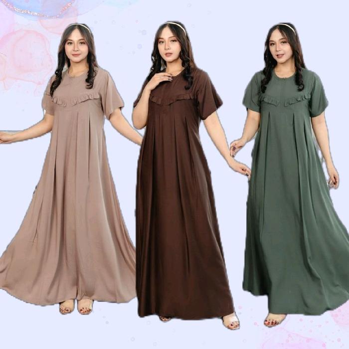 Leika Dress Ghiina Fashion daster ghina dress ghina dresa polos daster polos daster rayon