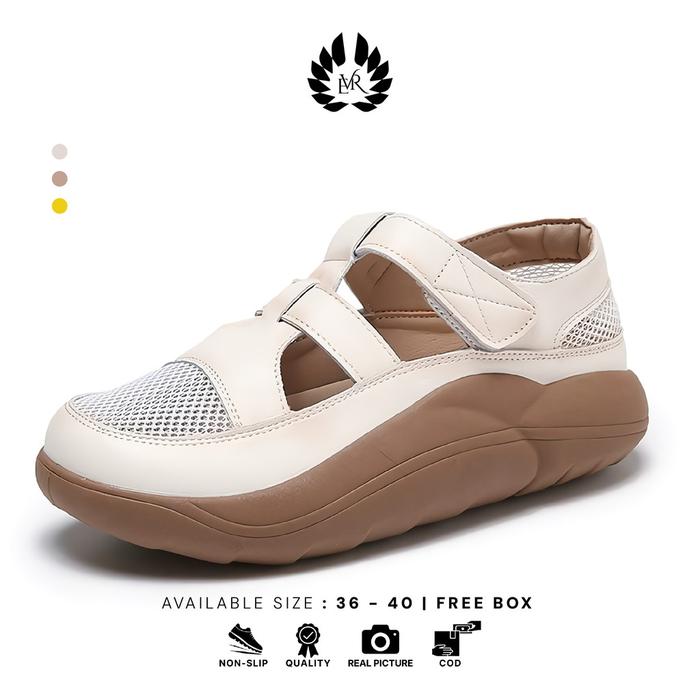 EVR  LV0214 Sepatu Sneakers Runner Wanita Slip On Sneaker Korean Style