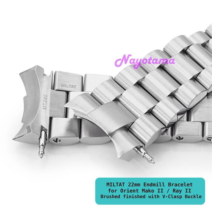 22mm Rantai MILTAT for Orient MAKO II / RAY II Super President ENDMILL