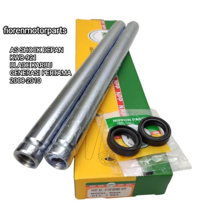 AS SHOCK  DEPAN 1 PASANG + SEAL  BLADE KARBU 110 OLD 2008-2010 GENERASI PERTAMA KWB 61100-KWB00  NPP