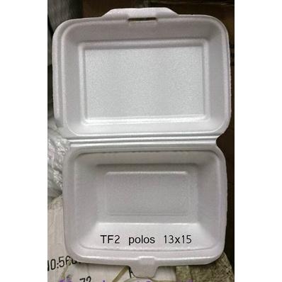 READY Kotak Makan Gabus TF2 Polos per 100 pc Styrofoam Sterofoam Bubur