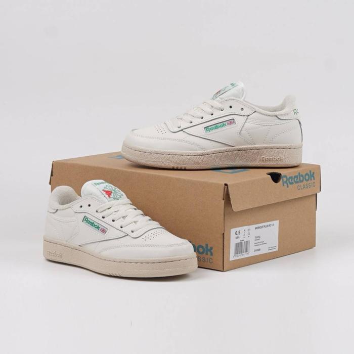 Reebok Club C85 TV Chalk Papper White Green