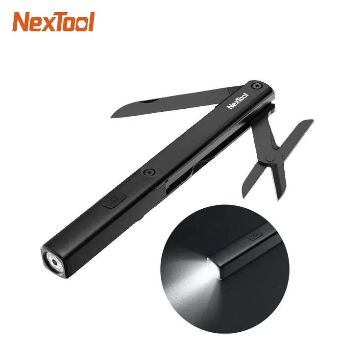 NexTool Mini Multi Tool 3 In 1 Pocket Knife Scissors Pen Tools N1 Portable Outdoors USB Rechargeable