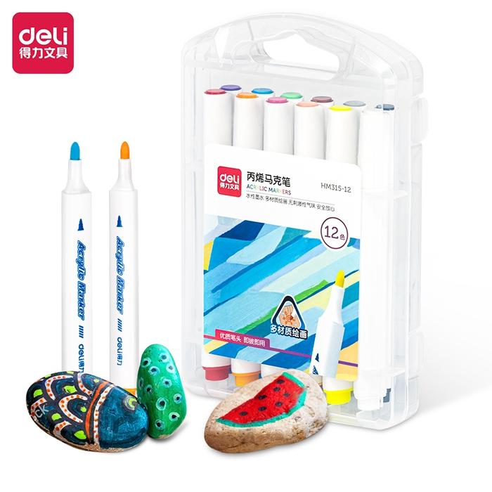 Deli Spidol Akrilik / Acrylic Marker  48 Colors HM315