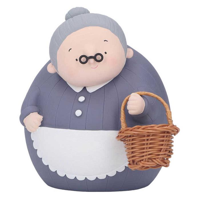 Old Lady Coin Bank Ornament Vinyl Coin Money Bank Crafts Home