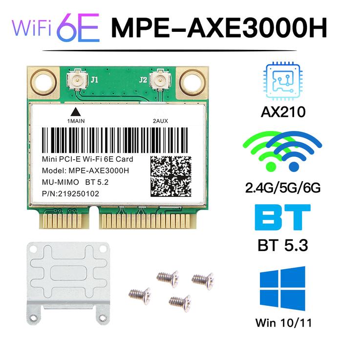 WiFi 6E AX210HMW Mini PCI-E Wifi Card Bluetooth 5.3 For Intel AX210