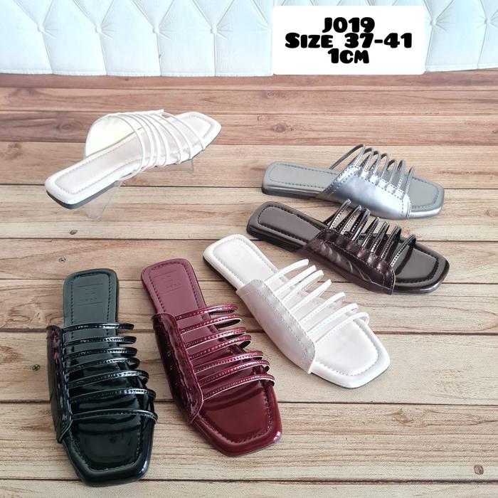 Chocolatte JO 19 flat shoes sendal tepelk wanita airin 1 cm