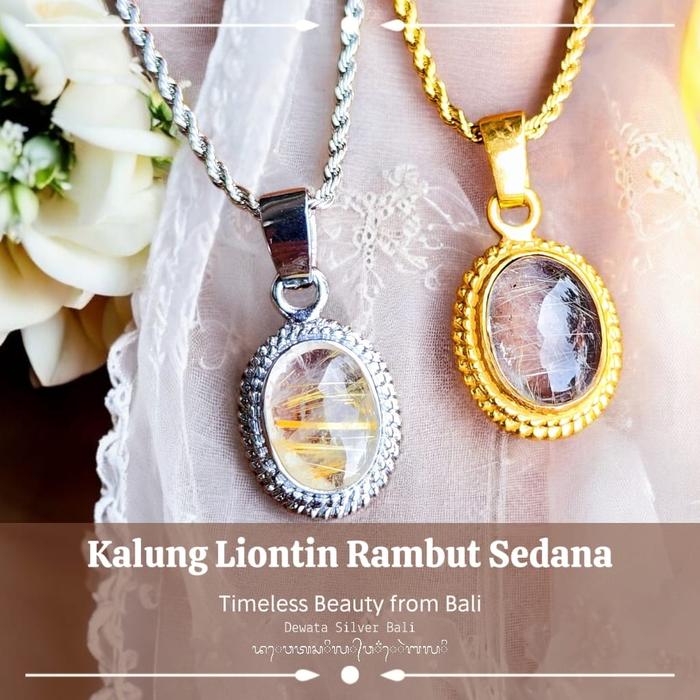 Kalung Rambut Sedana Asli Pria Wanita Original by Dewata Silver Bali - Free B00ster