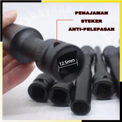 【COD】Mata Kunci Shock Impact Extra Panjang 130mm/ Kunci Shock Panjang 8/10mm 1/2" Hex Socket Head Ad