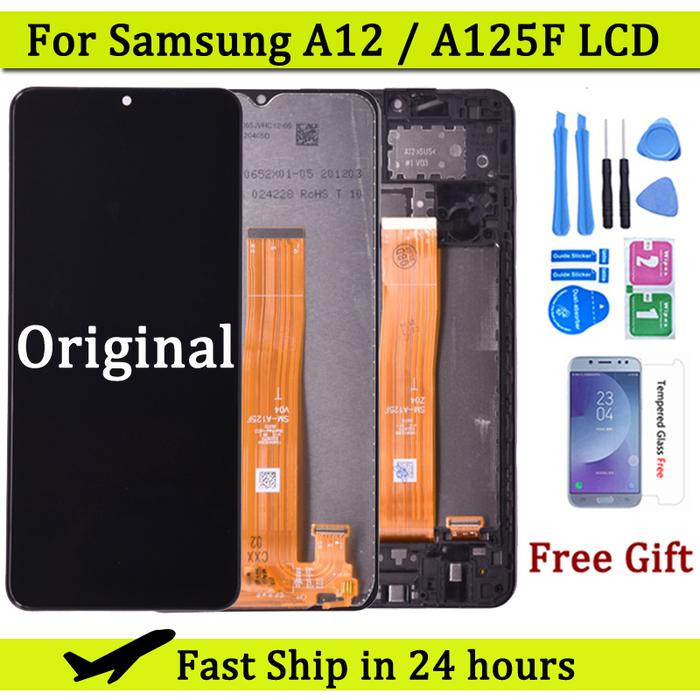 6.5"Original LCD For Samsung Galaxy A12 A125 LCD with frame Touch