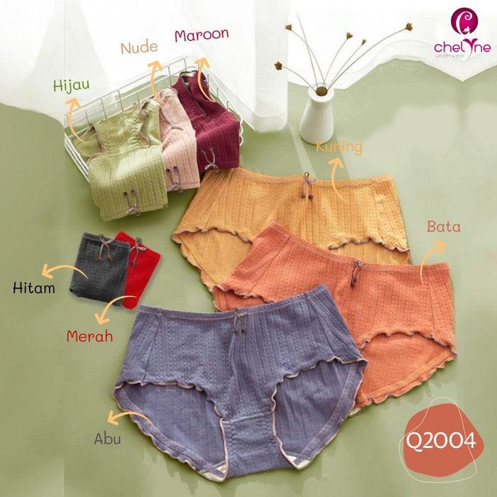 CD Wanita Chelyne Q2004 Spandex Corak / NQ2021 Spandex Polos - Model Paha Neci