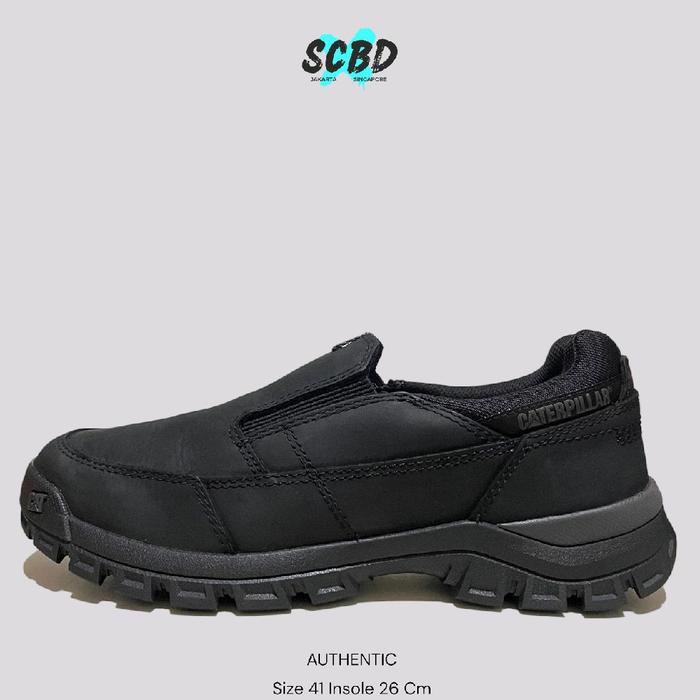 Sepatu Boots Casual Slip On Kulit Pria Caterpillar Threshold Black Original Second Size 41