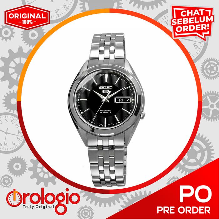 SEIKO 5 SNKL23K1 SNKL23 Automatic 21 Jewels Black Dial Stainless Steel