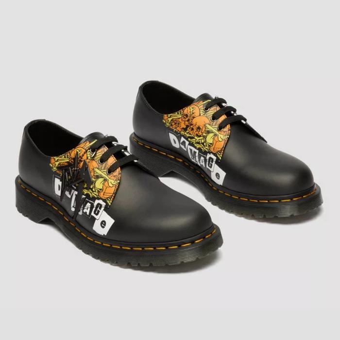 DR. MARTENS 1461 METALLICA DAMAGE TOUR BLACK MULTI BACKHAND	 ORIGINAL BNIB
