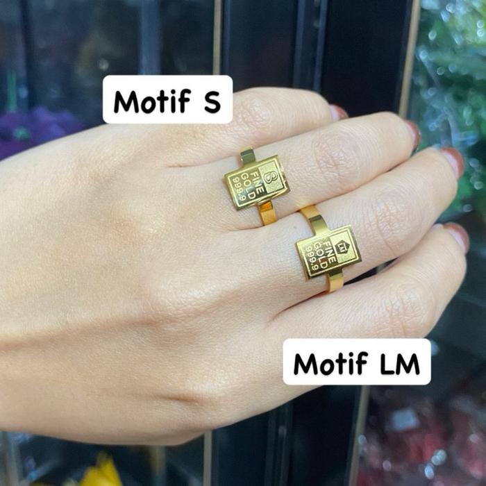 Cincin titanium motif LM