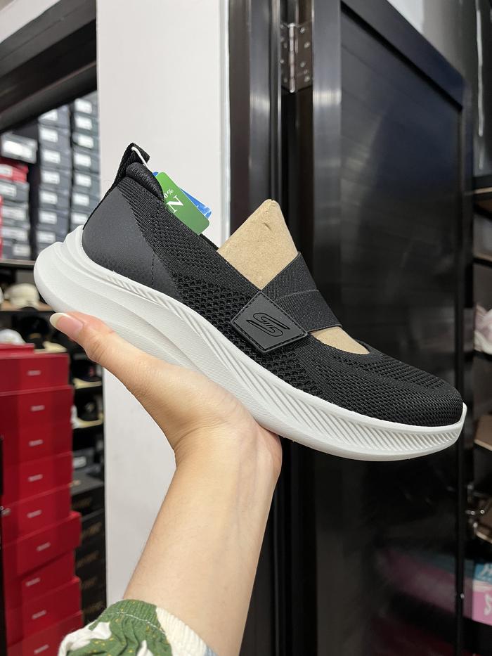 SEPATU SKECHER SNEAKERS BOBS MODA FLEX COOL DAWN BLACK WOMEN ORIGINAL 117732BLK