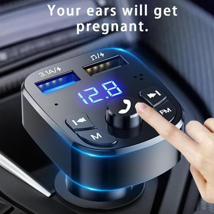 FM Transmitter Bluetooth Wireless Car kit Handfree Dual USB Car