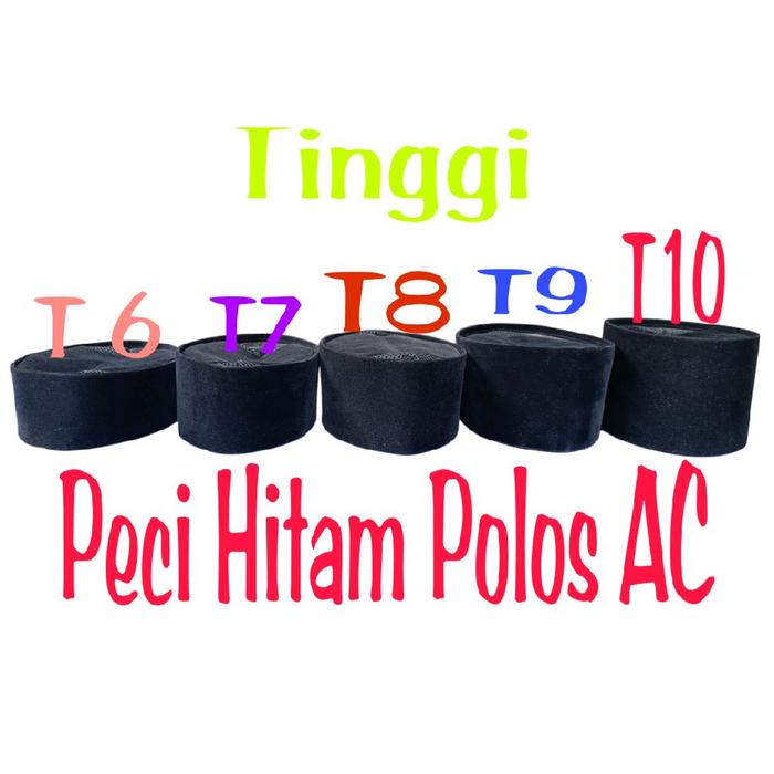 peci hitam polos ac Tinggi 6-7-8-9-10 nyaman tebal hitam pekat Muslim Baju Anak Pria Atasan Navy Jub