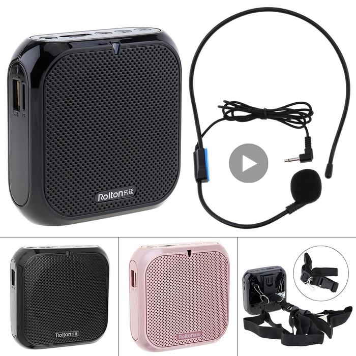 Headworn Microphone Loudspeaker Voice Amplifier Recorder Mic Speaker