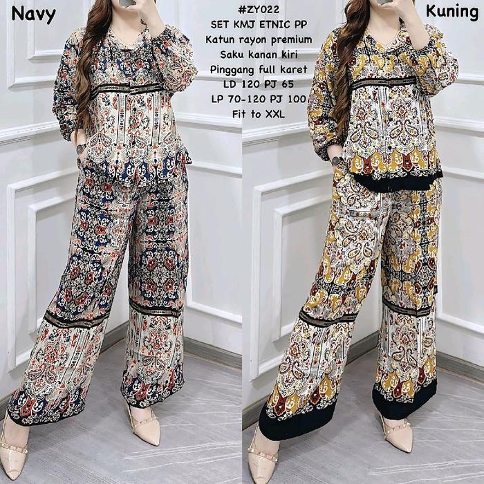 Baju Tidur ZY022 Set KMJ Etnik PP