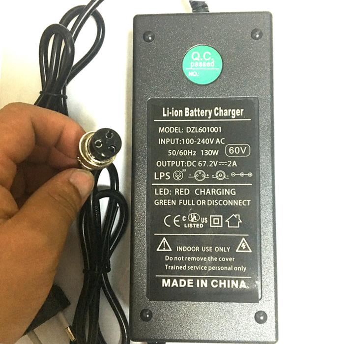 67.2V 2A Lithium Battery Charger For Wheelbarrow Electric Scooter