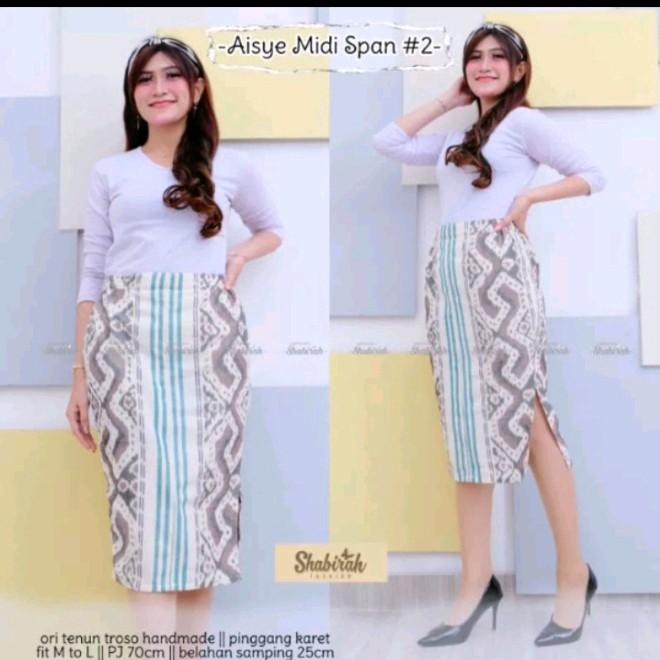 (READY STOK )ROK SPAN, ROK KEBAYA TENUN BELAHAN DEPAN, ROK PESTA, ROK KE GEREJA,ROK KERJA KANTORAN, 