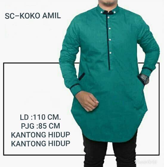 SH670 [KOKO AMIL TOSCA SC] baju koko pria katun tosca DISKON