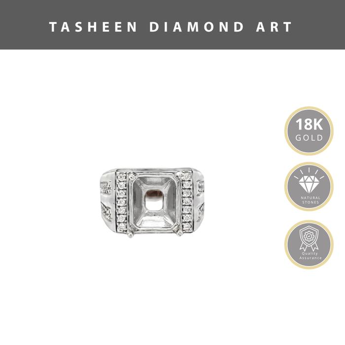 TDA Setting Architectural Solitaire Ring Rangka Cincin Emas Berlian Asli Pria