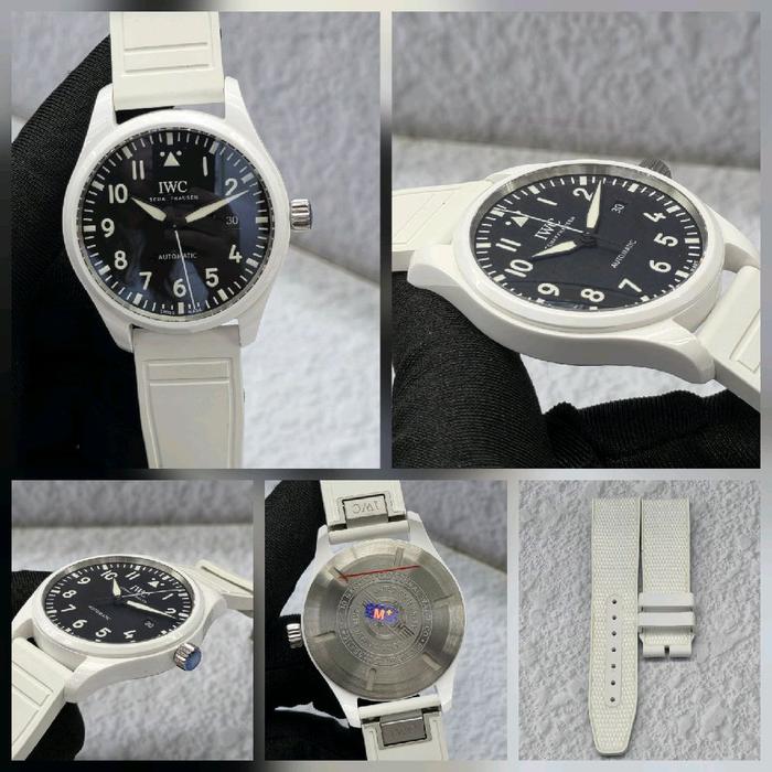 Jam pria Iwc top gun lake tahoe tgl autometik mesin swiss M+ karet body ceramik 41mm