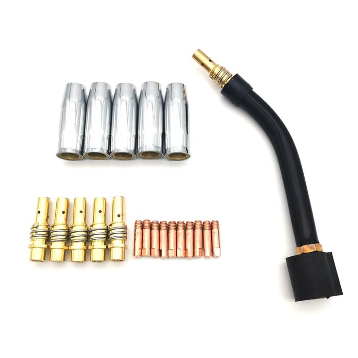 21PCS/Set Welding Accessories 15AK Mig Welding Contact Tip+Nozzle+Tip
