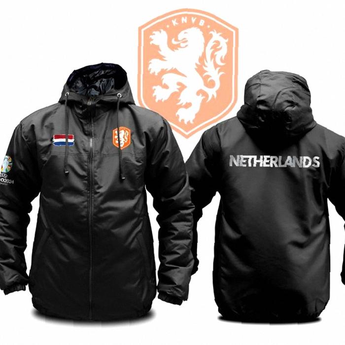 Jaket Timnas Belanda Netherland Oranje Jaket Pria Bola Euro 2024 Parasut Semi WF | Kekinian