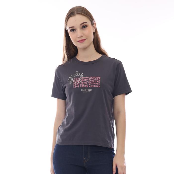 Planet Surf Clothing Kaos Lengan Pendek Wanita Raisa Ladies Tee 231C Planet Surf