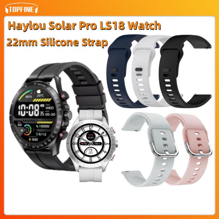 22mm Silicone Strap for Haylou Solar Pro LS18 Smartwatch Tali silikon Haylou Solar 5 Smartwatch