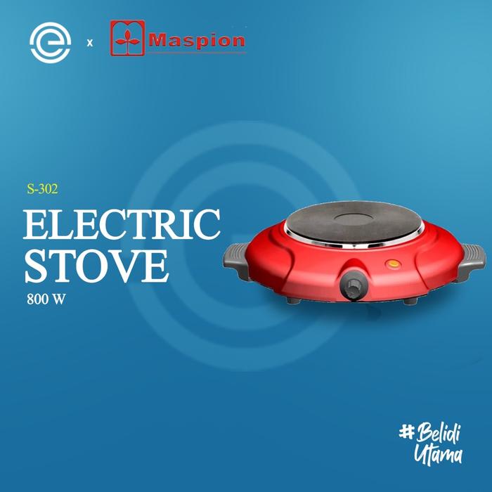 Maspion S302 Kompor Listrik Portable 1 Tungku 800W - Merah