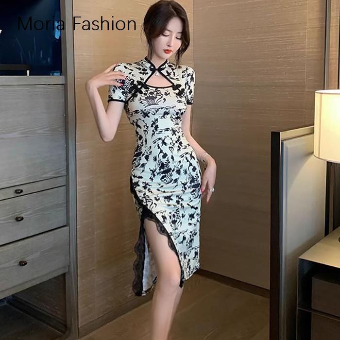 Moria Qz112 Dress Wanita Lengan Pendek Pakaian Wanita Desain Longgar Dan Tipis Warna Solid Rok T-Shi