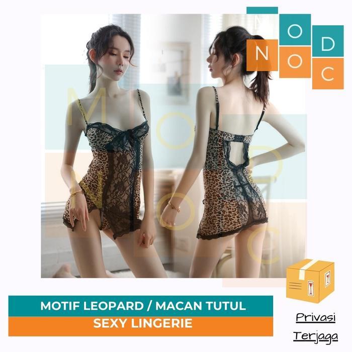 Sexy Lingerie Motif Leopard / Macan Tutul - Baju Tidur Dinas Wanita