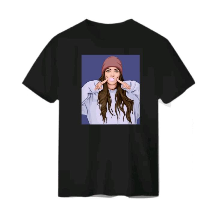 Kaos cotton combed 30S Atasan Hitam