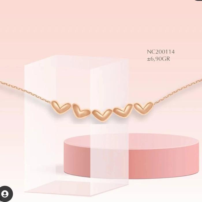 KALUNG EMAS GOLDEN LOVE VALENTINE SERIES HATI SANDRA DEWI GOLD