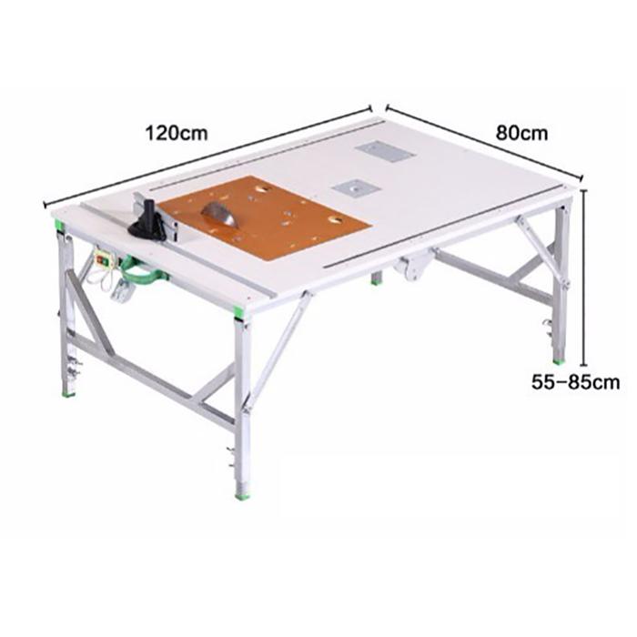 Portable Woodworking Electric Saw Diy Panel Folding Table Saw 80*120CM Multifunctional Sliding Table