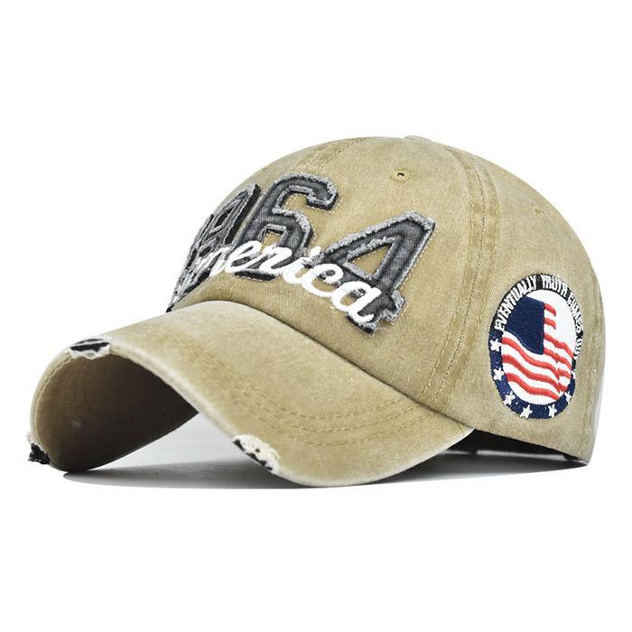 hat uniseks fashion kece gaya eropa dan amerika baru caps pria huruf bordir  katun denim yang sudah 