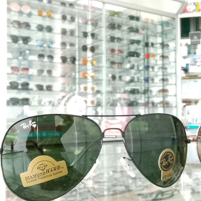 Ray-Ban Kacamata Aviator DiamondHard Scratch Protection System Kacamata Reyban dengan Sistem Perlind
